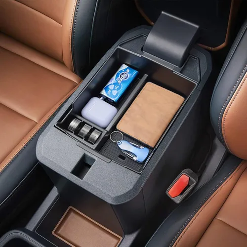Miniatura 8 de TOPINSTALL Organizador Azul Compatible con Accesorios Ford Maverick 2022-2026, Caja de Almacenamiento para Consola Central de Camioneta Pickup Truck