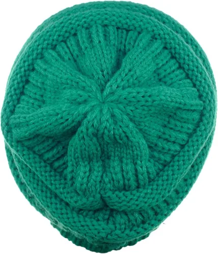 Miniatura 358 de C.C Trendy Warm Chunky Soft Stretch Cable Knit Beanie