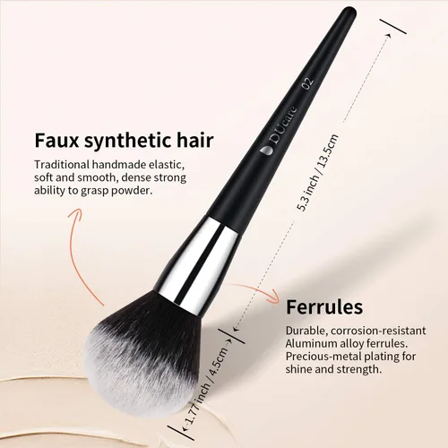Miniatura 3 de DUcare Juego de 32 brochas de maquillaje de grado profesional, ultra suave, base sintética, contorno en polvo, rubor, corrector de ojos, sombra