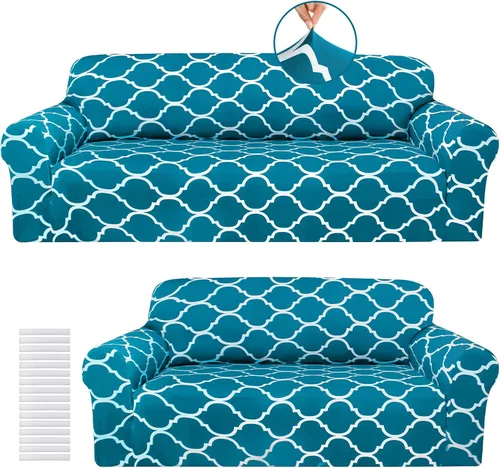 Miniatura 22 de Peryiter Juego de 1 funda de sofá gris oscuro para sala de estar, fundas de muebles para sofá y sofás, funda de sofá biplaza o sillón, protector