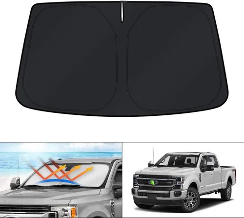 Miniatura 233 de KUST - Parasol plegable para parabrisas para Ford Ranger, accesorios 2019-2025 2026, parasol personalizado para ventana, protector solar plegable