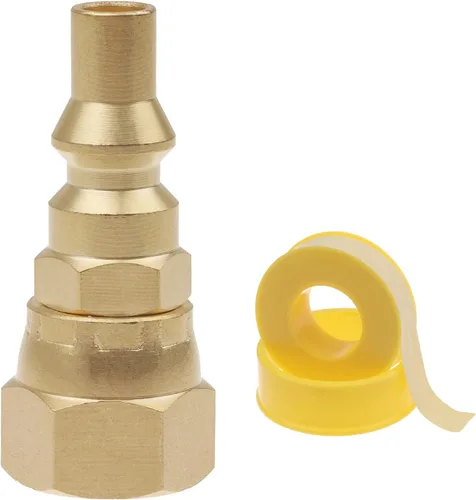 Miniatura 8 de Adaptador regulador de eliminación de propano de 1 libra con enchufe de desconexión de conexión rápida de 1/4 pulgadas, para parrilla de barbacoa