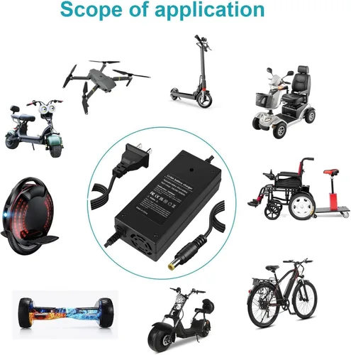 Miniatura 8 de Cargador de scooter eléctrico de 42 V 2 A para Hiboy S2 Pro/Lite, S2, KS4, KS4 Pro, NEX, NEX3, NEX5, Max, Max3, Max V2 Kidzone parachoques coche