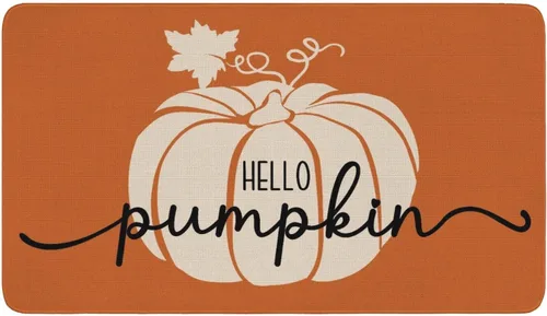 Miniatura 14 de Tapete de bienvenida para puerta de Halloween, divertido esqueleto para decoración del hogar, antideslizante, para interiores y exteriores, 17 x 30