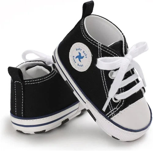 Miniatura 4 de Zapatos unisex para bebés y niñas con suela suave para recién nacidos y recién nacidos con parte superior alta antideslizante