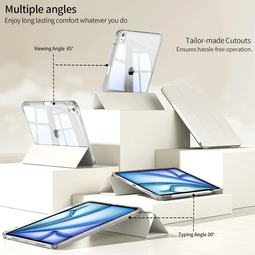 Miniatura 3 de Funda híbrida para iPad Air de 11 pulgadas (M4) 2026/(M3) 2025/(M2) 2024, iPad Air de 5ª/4ª generación 2022/2020 de 10.9 pulgadas con soporte