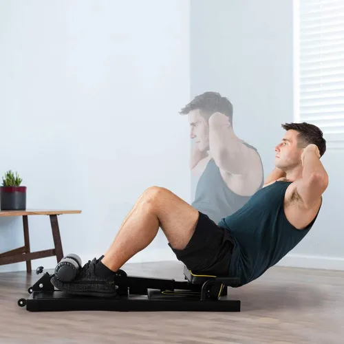 Miniatura 9 de GYMAX Máquina de entrenamiento 8 en 1 con altura ajustable y espuma protectora, entrenamiento de múltiples posiciones para sentadillas de mariquita
