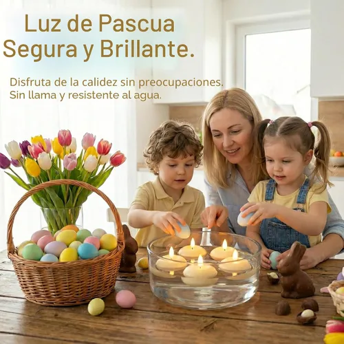 Miniatura 3 de Aignis 24 velas flotantes LED sin llama, velas de plástico de 3 pulgadas que funcionan con pilas, tiempo de brillo de más de 120 horas, luz blanca