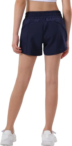 Miniatura 4 de Aurefin Pantalones cortos deportivos para niñas, pantalones cortos de secado rápido para niños, adolescentes y niñas, pantalones cortos deportivos