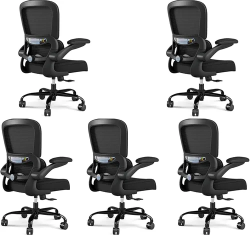 Miniatura 16 de Silla de oficina – Silla de escritorio ergonómica con soporte lumbar ajustable, silla de computadora de malla, silla ejecutiva para oficina en casa