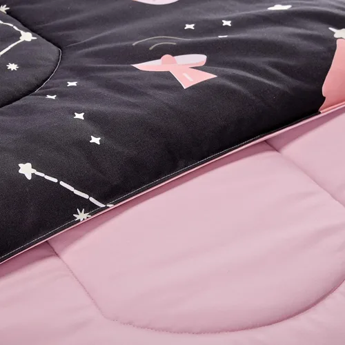 Miniatura 4 de SLEEP ZONE - Juego de edredón de 5 piezas tamaño Individual para niños, estampado suave, con edredón, sábanas y fundas para cojín y almohada, diseño