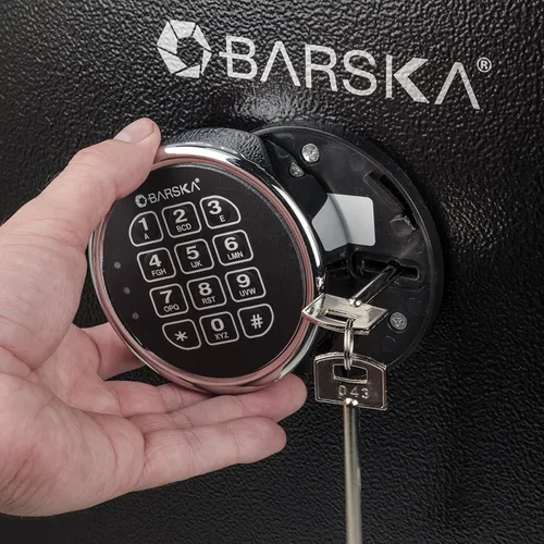 Miniatura 3 de Barska Caja fuerte ignífuga de 3.51 pies cúbicos: bóveda de bloqueo digital con PIN con clasificación de fuego de 30 minutos a 1400 °F, 3 cerrojos