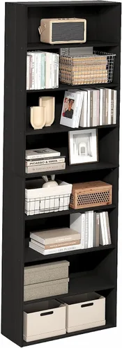 Miniatura 20 de Furinno GEHRY - Estantería para libros, 5 niveles, con estantes ajustables, 11.6 x 24.8 x 71.4 pulgadas, para oficina en casa, sala de estar, roble