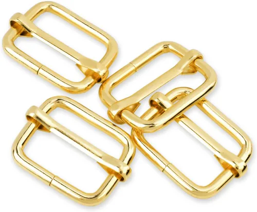 Miniatura 28 de CooBigo Paquete de 25 hebillas deslizantes ajustables de metal de 1 pulgada, ajustador rectangular Tri-Glide, deslizador de correa de tirantes
