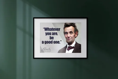 Miniatura 5 de Abraham Lincoln - Póster inspirador motivacional para el aula, mentalidad de crecimiento, maestros, recuerdos históricos, decoración educativa