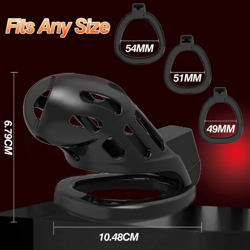 Miniatura 7 de Jaula de castidad masculina, dispositivo de castidad grande para hombre, ejercicio de pene, equipo de bondage SM y accesorios, juguetes sexuales
