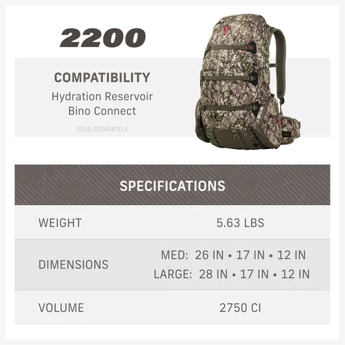 Miniatura 7 de Badlands Mochila de caza 2200 con transportador de carne integrado Barro