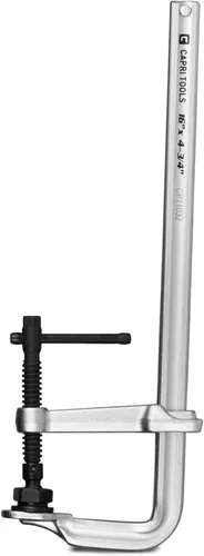 Capri Tools CP11032 Abrazadera de barra de acero resistente de 16 pulgadas, profundidad de garganta de 4-3/4 pulgadas, fuerza de sujeción de 2,645