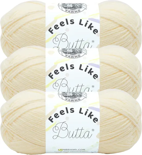 Miniatura 35 de Lion Brand Yarn - Hilo Feels Like Butta, hilo aterciopelado suave para tejer y hacer ganchillo, paquete de 1, Negro
