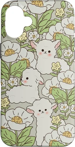 Miniatura 21 de Funda para iPhone 11 Pro Max con diseño de margaritas y cordero, flores de granjero