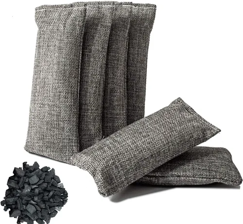 12 paquetes de bolsas purificadoras de aire natural, desodorante de zapatos y eliminador de olores, carbón de bambú activado 100% natural no tóxico,