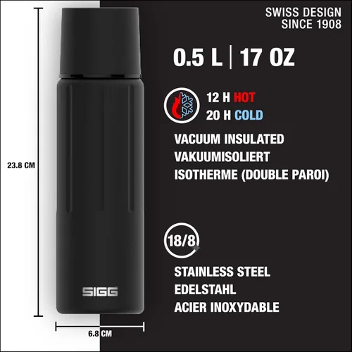 Miniatura 2 de SIGG - Gemstone IBT - Acero inoxidable - Botella de agua de doble pared - Con taza - Termo de diseño suizo 17/25/34 oz