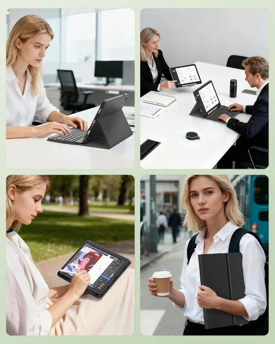 Miniatura 8 de Funda para Samsung Galaxy Tab A9/A11 Plus con teclado, para A9+ 2023/A11+ 2025 11 pulgadas, funda para tableta con teclado inalámbrico desmontable