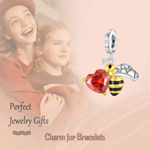 Miniatura 3 de Annmors Silver Charms for Bracelets S925 Love Heart Mom Birthday Dangle for Women Bracelet & Necklace Pendant