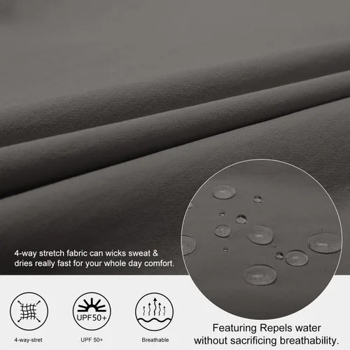 Miniatura 4 de BALEAF Pantalones de golf para mujer elásticos ligeros de secado rápido resistentes al agua con bolsillo con cremallera