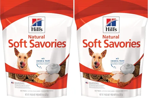 Miniatura 11 de Hill's Salados suaves naturales, para todas las etapas de la vida, gran sabor, golosinas para perros, pollo y yogur, bolsa de 8 onzas