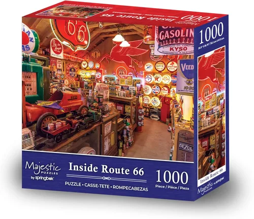 Miniatura 2 de Majestic Value Brand - Rompecabezas de 1000 piezas de la ruta 66 Americana Imagery