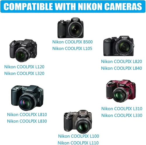 Miniatura 2 de Adaptador de fuente de alimentación de CA EH-67 EH67 para cámaras Nikon Coolpix L840 L830 L820 L810 L340 L330 L320 L310 L120 L110 L105 L100 B500.