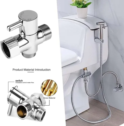 Miniatura 2 de Pulverizador de bidé para inodoro, rociador de bidé de mano, kit de rociador de pañales de tela, ducha de bidé de mano para baño para autolimpieza