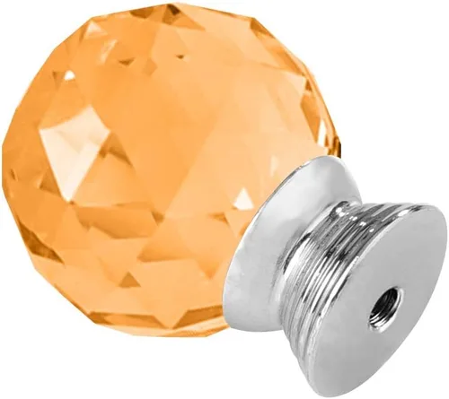 Miniatura 4 de 12 pomos de cristal de forma redonda de 1.18 pulgadas con tornillos, perilla de cajón para tirar, utilizada para cocina, tocador, puerta, armario