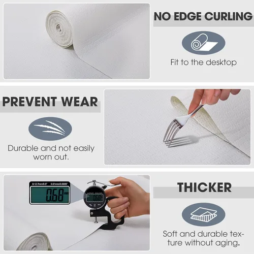 Miniatura 6 de Forro antideslizante para cajones y estantes, no adhesivos, grueso, agarre fuerte, impermeable, lavable, protege los estantes del aparador, armarios
