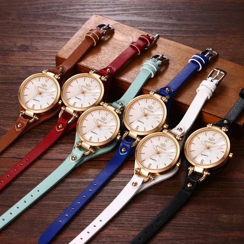 Miniatura 4 de Avaner Relojes de cuarzo de cuero para mujer correa delgada con cara pequeña para mujer, elegante vestido de pulsera
