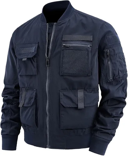 Miniatura 6 de Chaqueta bomber acolchada para hombre, chaqueta militar de vuelo para hombre, chaquetas casuales de otoño, ropa de abrigo ligera de invierno