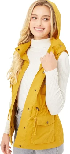 Miniatura 7 de Chaleco utilitario de algodón Anorak sin mangas con capucha para mujer