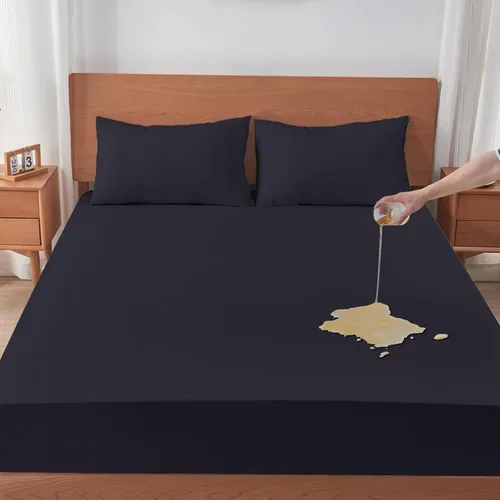 Miniatura 9 de Protector de colchón tamaño individual, funda de colchón impermeable con bolsillo profundo de 18 pulgadas, cubierta de cama estilo sábana bajera