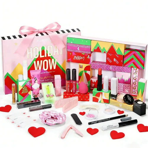 Miniatura 10 de Kit de maquillaje todo en uno rosa intenso para mujeres, kit completo, regalo de maquillaje para el día de la madre, para mujeres y niñas, paquete