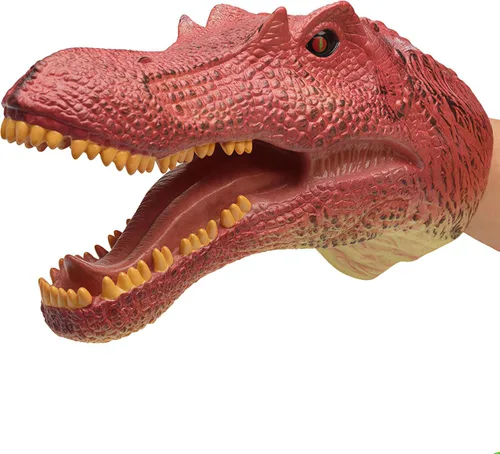 Miniatura 15 de Gemini&Genius Triceratops Marionetas de Mano de Dinosaurio Grandes de Goma Suave Realistas Divertidas y Aterradoras Cabeza de Dino Marionetas