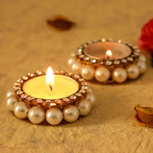Miniatura 8 de Portavelas decorativo a granel para decoración Diya Diwali, Diosa Ganesh Chaturthi, portavelas decorativo para festivales de la India, Diwali, boda
