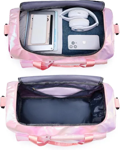 Miniatura 89 de Pequeña bolsa de gimnasio para mujer, bolsa de viaje con compartimento para zapatos