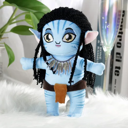 Miniatura 5 de Juguetes de peluche, lindo peluche de Aniaml en pañalero, muñeca kawaii Na'vi, regalos de cumpleaños de Navidad, perfecto para niños, niñas, Azul