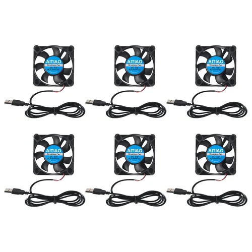 Ventilador de refrigeración sin escobillas USB de 1.969 in x 0.394 in DC 5 V, ventilador de enfriamiento silencioso 5010 mini ventilador de