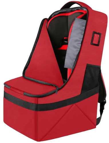 Miniatura 13 de YOREPEK Bolsa de viaje para asiento de automóvil, mochila acolchada para asientos de automóvil para viajes aéreos, bolsa de viaje resistente