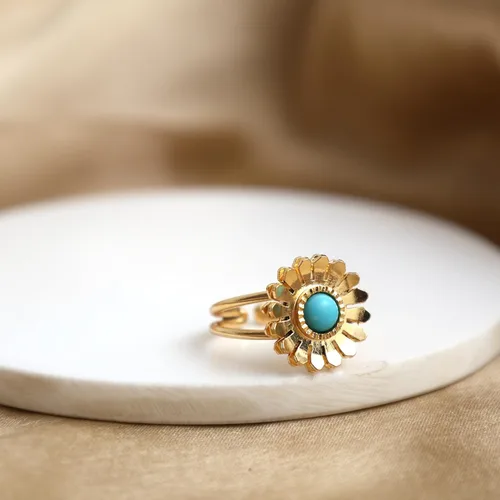 Miniatura 4 de Gempires - Anillos de piedra natural para mujer, ligeros, de cristal, hechos a mano, hipoalergénicos, chapados en oro, para uso diario, regalos