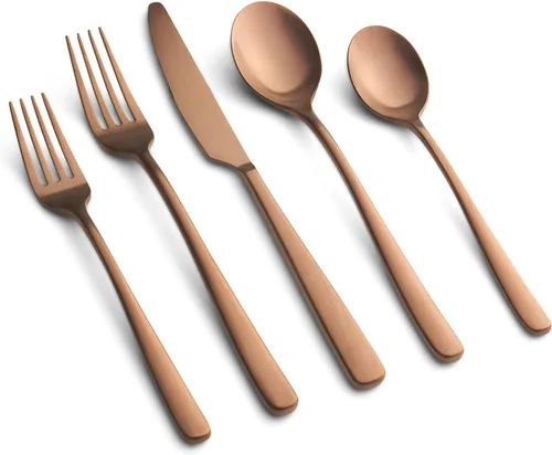Miniatura 4 de CAMBRIDGE Silversmiths Rise - Colección de cubiertos de acero inoxidable, espejo, 20 piezas, servicio para 4