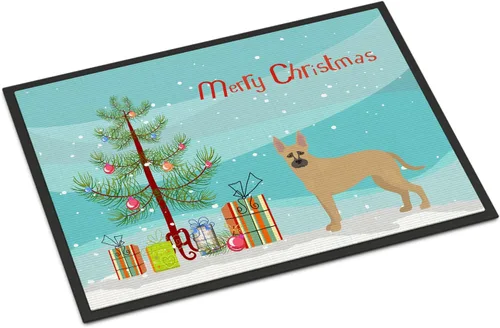 Miniatura 260 de Caroline's Treasures CK3799MAT Akita Shepherd - Tapete de árbol de Navidad de 18 x 27 pulgadas, tapete para puerta delantera, interior y exterior