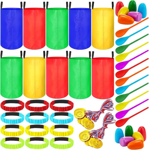 Yunsailing 40 Pieces Potato Sack Race Bags Large Bags Lawn Outdoor Games Party Games for Kids School Adults Family Backyard Party Birthday Outside